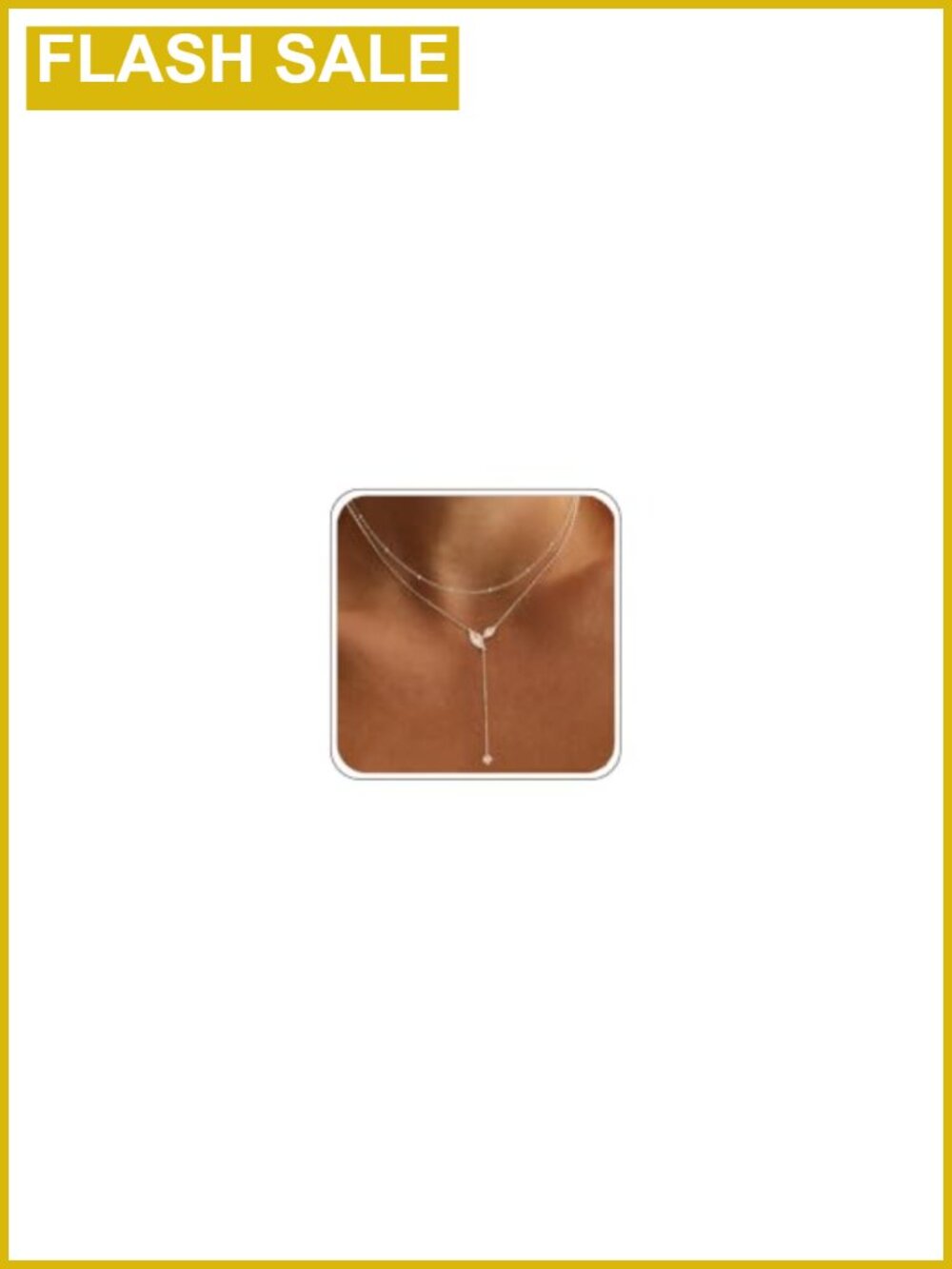 Y-Drop Necklace 14K Gold Plated CZ Brass Long Minimalist Women Jewelry